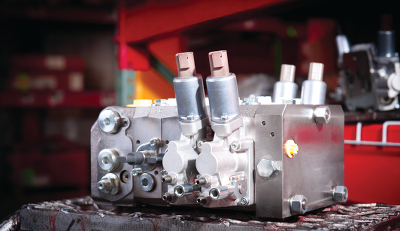 An image of an L125 Series valve block.
